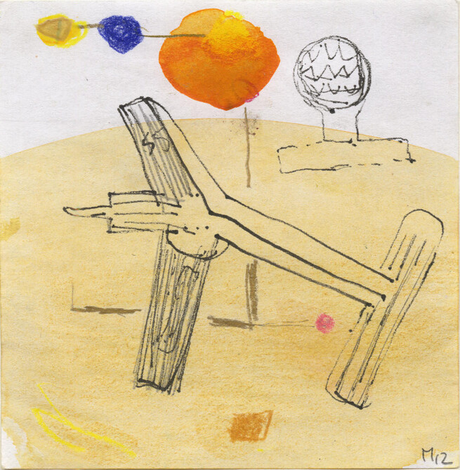 2017, Acryl und Filzstift auf Papier, 9.7 × 9.5cm