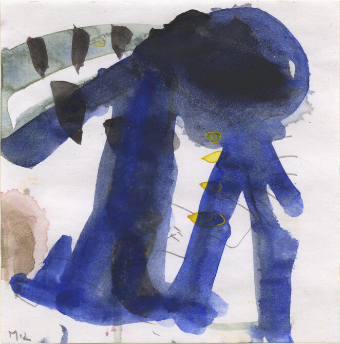 2017, Acryl und Bleistift auf Papier, 9.0 × 8.8cm