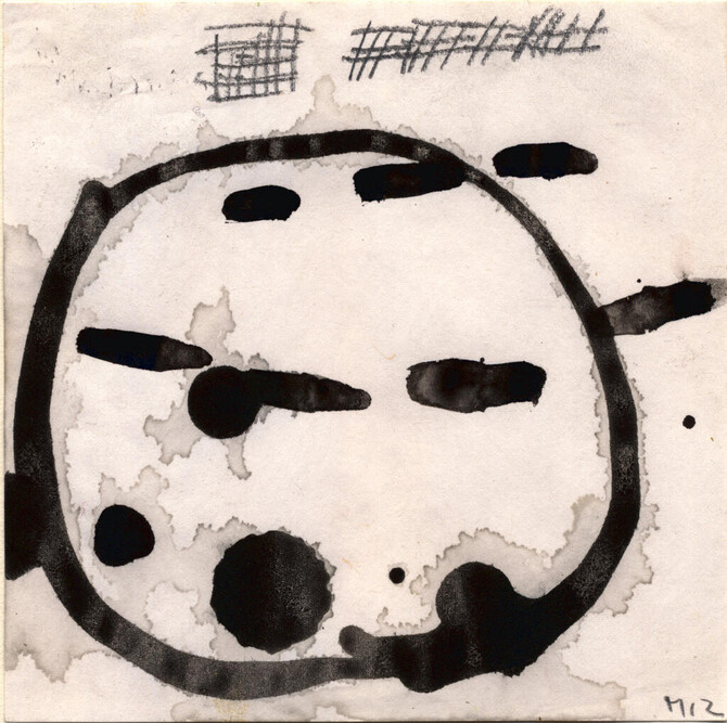 2017, Acryl und Bleistift auf Papier, 9 × 9cm