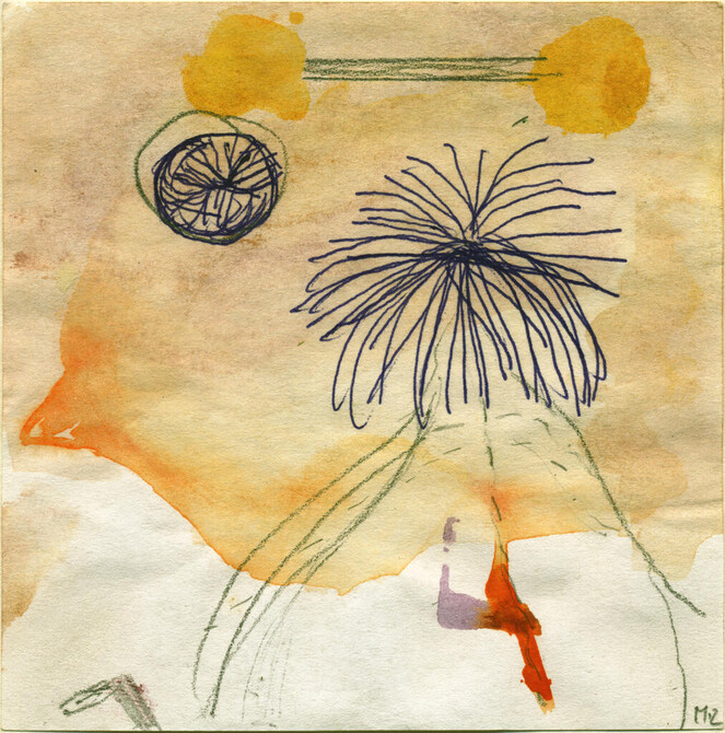 2017, Filzstift, Acryl und Bleistift auf Papier, 9.7 × 9.6cm