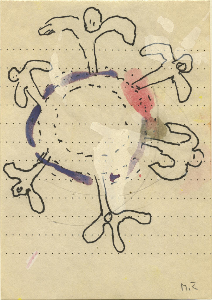 2017, Filzstift und Acryl auf Papier, 13 × 9cm