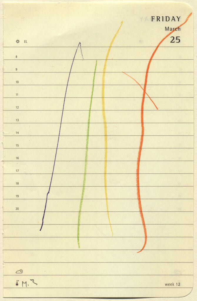 2017, Farbstift auf Papier, 14 × 9cm