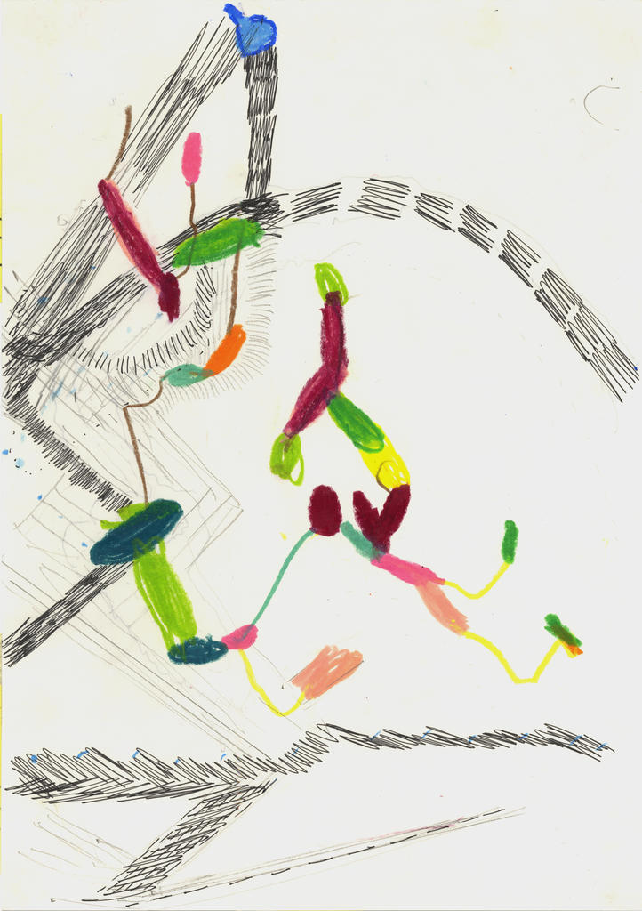 2016, Farbstift, Filzstift und Bleistift auf Papier, 36 × 26cm