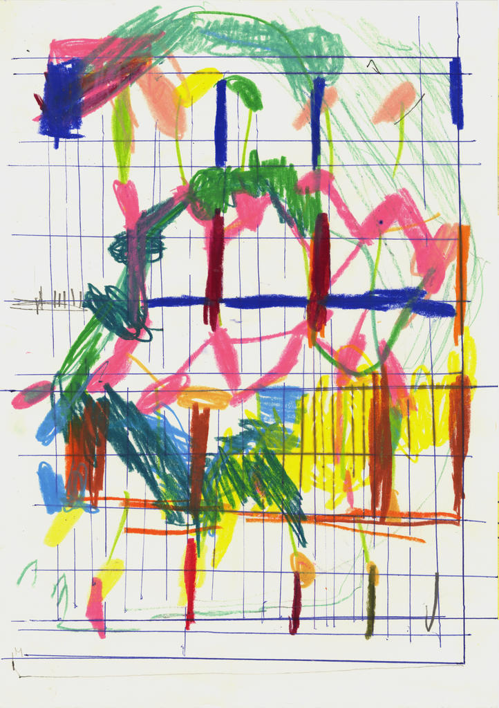 2016, Farbstift, Bleitift und Kugelschreiber auf Papier, 36 × 26cm